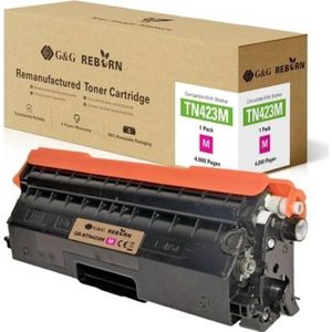 G&G, Toner, Toner vervangt Brother TN-423M Compatible Magenta 4000 pagina's Reborn remanuf (M)