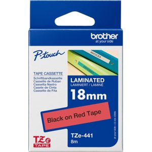 Brother TZE-441 labelprinter-tape Zwart op rood
