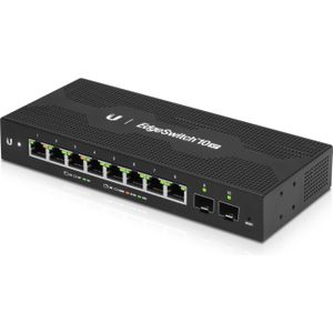 Ubiquiti Randschakelaar 10XP (10 ports), Netwerkschakelaar, Zwart