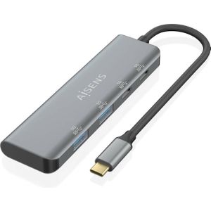 AISENS A109-0763 interface hub USB 3.2 Gen 1 (3.1 Gen 1) Type-C 5000 Mbit/s Grijs