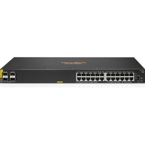 HPE 6100 24G PoE 4SFP+ (28 ports), Netwerkschakelaar, Zwart