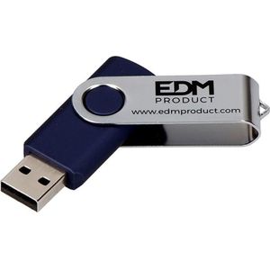EDM Pendrive 00443 Zwart 16 GB (16 GB, USB-A), USB-stick, Zwart