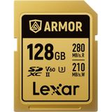 Lexar - Professional Gold Armor - SD-kaart - 128GB - UHS-II V60 - R280/W210 MB/s - IP68