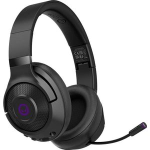 Lorgar Hoofdtelefoon met microfoon Noah 702, draadloze gamingheadset, zwart (Draadloze), Gaming headset, Zwart