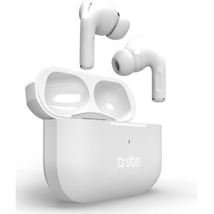 SBS TSW oortelefoons geschikt voor draadloos opladen (Draadloze), Koptelefoon, Wit