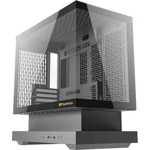 Darkflash Tech Darkflash F1 computer case (Black) + 6 ARGB fans (ITX), PC-behuizing, Zwart