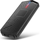 Axagon EEM2-GAM, USB-C 10Gbps - NVMe & SATA SSD GAME M.2 doos, bezšroubkový (M.2 2280), Harddisk behuizing, Zwart