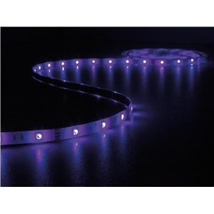 LED Strips Consumer, LED-strips, KIT MET GELUIDBESTUURDE FLEXIBELE LED STRIP, BESTURING EN SPANNING - RGB - 150 LED's - 5 m ... (500 cm)