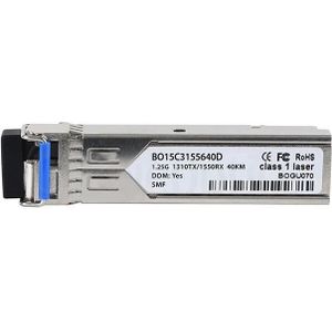 BlueOptics Compatibel Waystream SFP-1000BASE-BX40-U1550LC BO15C3155640D SFP Transceiver, LC-Simplex, 1000BASE, Zendontvangers, Zilver