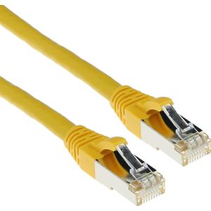 ACT Gele 30 meter SFTP CAT6A patchkabel snagless met RJ45 connectoren CAT6A S/FTP SNAGLESS YL 30.00M (S/FTP, CAT6a, 30 m), Netwerkkabel