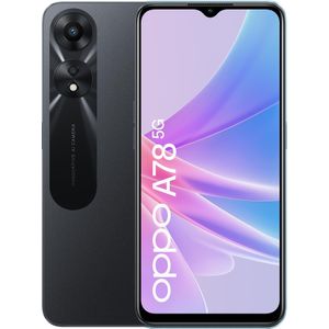 OPPO A78 5G (128 GB, Gloeiend zwart, 6.56"", Dubbele SIM, 5G), Smartphone, Zwart