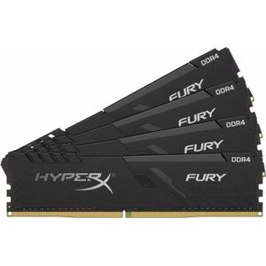 HyperX Fury (4 x 16GB, 2666 MHz, DDR4 RAM, DIMM 288 pin), RAM, Zwart