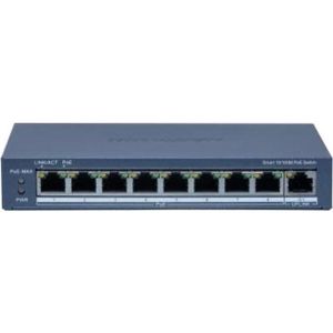 Hikvision DS-3E1309P-EI(B) Managed Switch PoE (8 ports), Netwerkschakelaar, Grijs