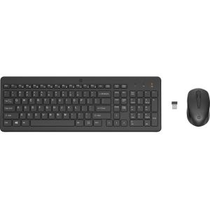 HP 300 Wireless Mouse and Keyboard Combination toetsenbord Inclusief muis Universeel RF Draadloos Zwart