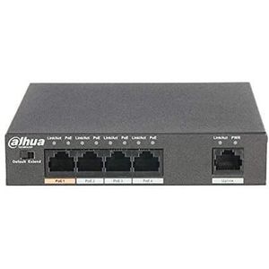 Dahua Switch 4p Poe Unmanaged (5 ports), Netwerkschakelaar, Zwart