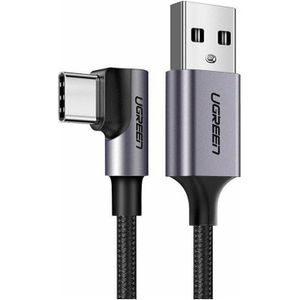 Ugreen USB-C Haaks naar USB-A 2.0 A 3A Datakabel (3 m, USB 2.0), USB-kabel