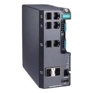 Moxa EDS-4008-2GT-2GS-HV - Beheerde Gigabit Ethernet-switch met 4 10/100BaseT(X)-poorten, Netwerkschakelaar