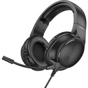 Borofone Over-Ear-Kopfhörer BO109 Bountiful Gaming mit Mikrofon schwarz (Bedraad), Gaming headset, Zwart