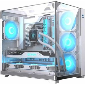 Hiditec - Gaming Sky - PC Behuizing - 3D Panoramisch Zicht - Geschikt voor Grote Grafische Kaarten