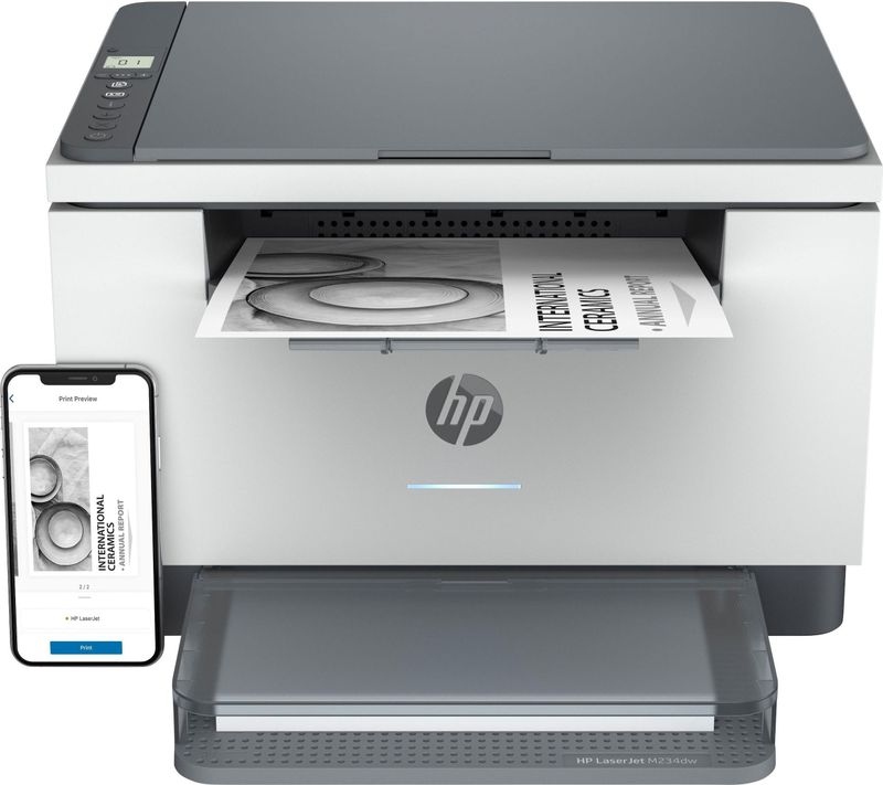 HP LaserJet M234dw (Laser, Zwart-wit), Printer, Grijs