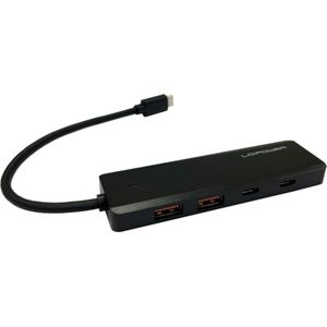 LC-Power - LC-HUB-U3-4-C - USB-Hub - Zwart - 4 Havens - 10 Gb/s