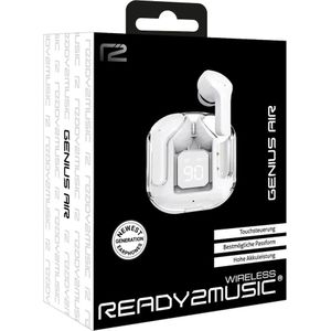 ready2music Genius Lucht, Koptelefoon, Wit