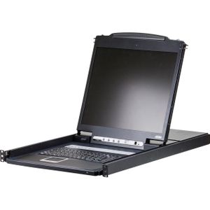 Aten Technologie 8-poorts 19" LCD KVM-switch, KVM schakelaars, Zwart
