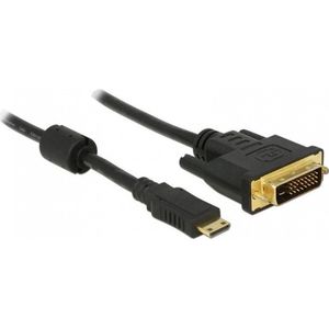 Delock mini HDMI (type C) - DVI (3 m, HDMI, DVI), Videokabel