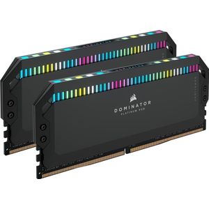 Corsair D532GB 6000-30 Dominator Plat. bk K2 COR XMP (2 x 16GB, 6000 MHz, DDR5 RAM, DIMM 288 pin), RAM, Zwart