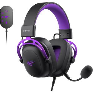 Havit - H2002C+U - Gaming Headset - Zwart - Paars