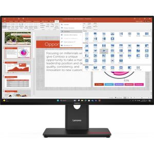 Lenovo T27-40 (1920 x 1080 Pixels, 27"), Monitor, Zwart