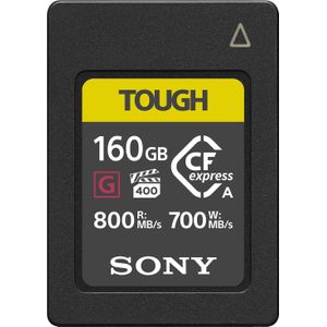 Sony CFexpress Tough Type A (CFexpress type A, 160 GB), Geheugenkaart, Geel, Zwart