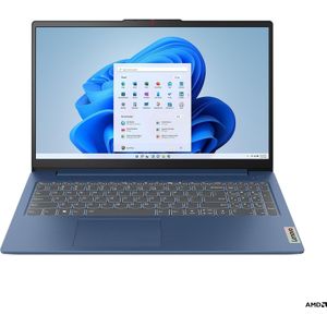 Lenovo IdeaPad Slim 3 (15.60", 512 GB, 16 GB, DE, AMD Ryzen 5 7520U), Notebook, Blauw