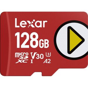 Lexar - PLAY - Geheugenkaart - Rood - 128 GB, microSDXC, U3, UHS-I