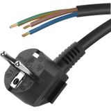 Emos - H05VV-F - Verlengkabel - Zwart - 2 meter - 3 x 0,75 mm²