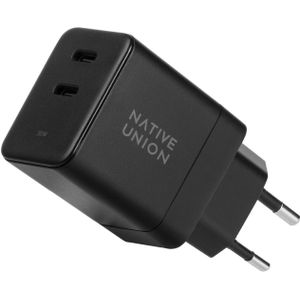 Native Union Snelle GaN-lader PD 35W (35 W, GaN-technologie, Stroomvoorziening), USB-lader, Zwart