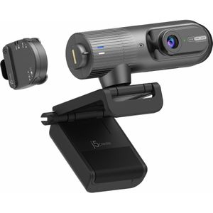 j5Create JVU300-N, 5 MP, 2560 x 1440 pixels, 2K Ultra HD, 60 fps, 360p, 480p, 720p, 1080p, 1440p, M-J (5 Mpx), Webcam, Zwart