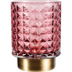 Pauleen, Tafellamp, Lantaarn Schattig Glamour Roze (25 lm, E14)