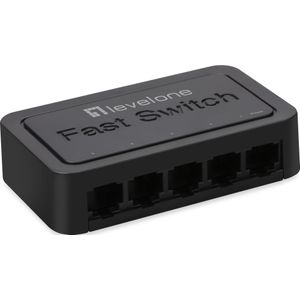 LevelOne FEU-0512 netwerk-switch Unmanaged Fast Ethernet (10/100) Zwart