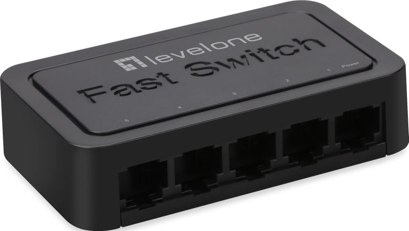 LevelOne FEU-0512 netwerk-switch Unmanaged Fast Ethernet (10/100) Zwart