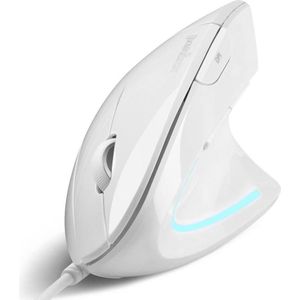Perixx PERIMICE-513 W bedrade muis optisch verticaal wit (Bedraad), Muis, Wit