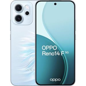 OPPO - Reno14 F - Smartphone - Opaalblauw - 256 GB - 6.57 inch - Dubbele SIM - 5G