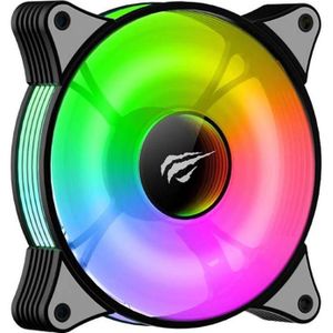 Havit - Cooler Fan (F2095) - for PC, 6001800RPM, 38dB, 1.44W, LED Lights - Black, PC ventilator, Zwart