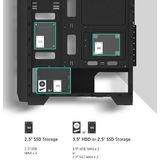Zalman S2 TG Midi-tower Behuizing, Gaming-behuizing Zwart