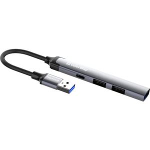 Colorway - CW-HUB05 - Docking Station - Grijs - 4-in-1 met USB-hub