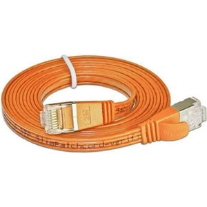 SLIM Slimpatch kabel Cat 6, STP, 20 m, oranje (STP, CAT6, 0.02 m), Netwerkkabel