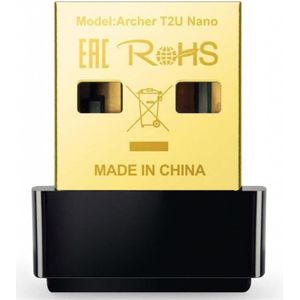 TP-Link - ARCHER T2U NANO - Netwerkadapter - Zwart - AC600