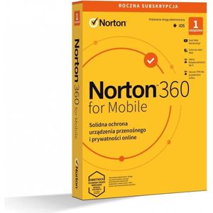 Norton Norton360 mobiel PL 1 gebruiker, 1 apparaat, 1 jaar 21426915 voor Android & iOS