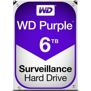 WD Purple 6TB 24x7 Purple, 3,5"", 6000 GB, 5400 RPM (6 TB, 3.5"", CMR), Harde schijf