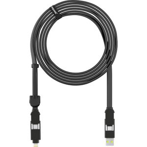 Rolling Square inCharge XL USB-kabel USB 2.0 USB A/USB C USB C Zwart (3 m), USB-kabel